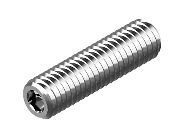 Stainless steel pin, pointed AISI316, M5x5mm
